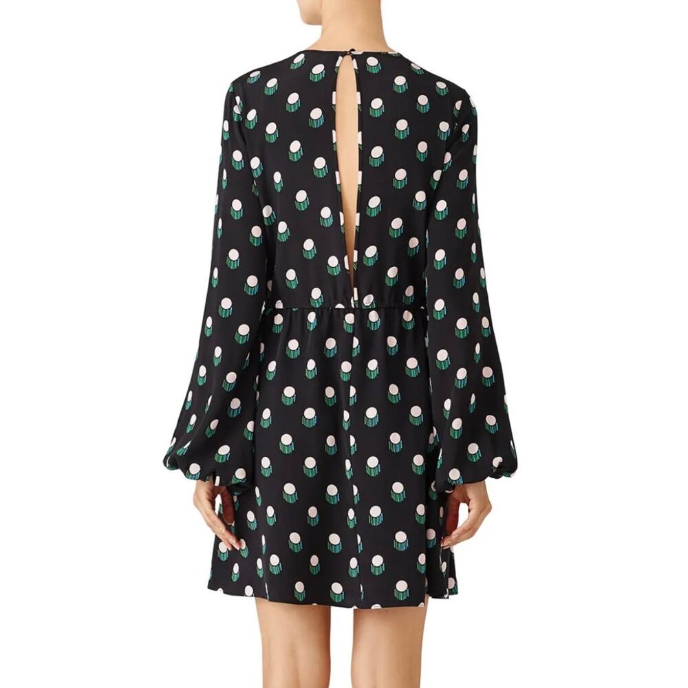 Diane von Furstenberg Black Silk Casimir Dot Dress 6 - Picture 2 of 10